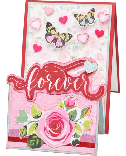 Block Papel 48 Hojas Amor San Valentin Corazon Rosa Scrapboo