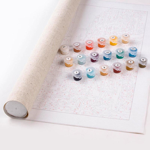 Imagen 6 de 9 de Diy Pintura Al Óleo Pintura Por Números Dibujo Ambiental
