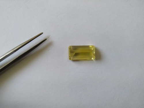 Berilo Amarelo Natural Extra, Heliodoro 01 Retangular 10 Ct Amarelo