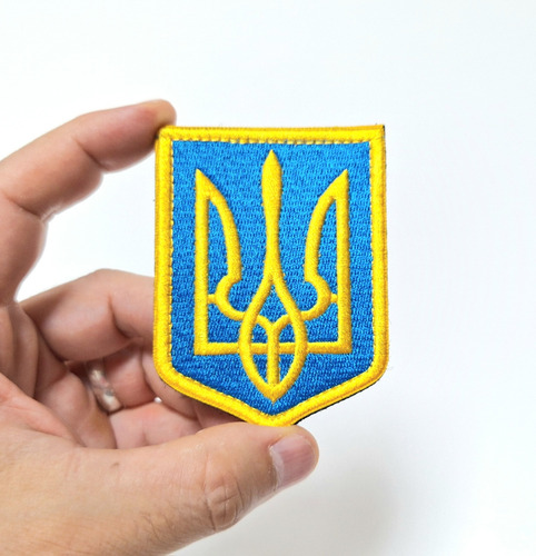 Parche Militar, Tela Velcro, Insignia Fuerza Aérea Ucraniana