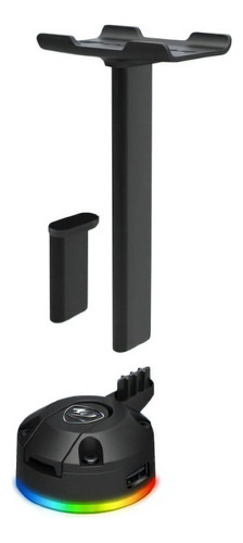 Soporte para auriculares Cougar Bunker S Rgb con conector USB, color negro