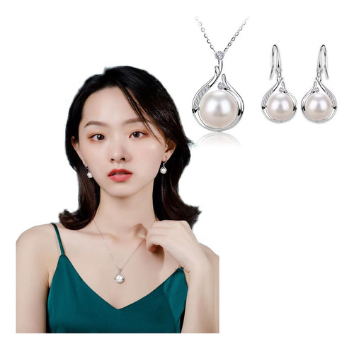 Collares De Bisuteria Mujer Pearl Joyas Aretes Artesanal