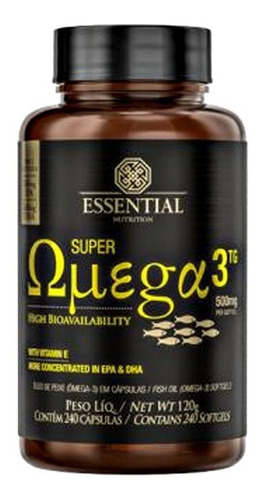 Super Omega 3 500mg - 240 Caps - Essential Nutrition