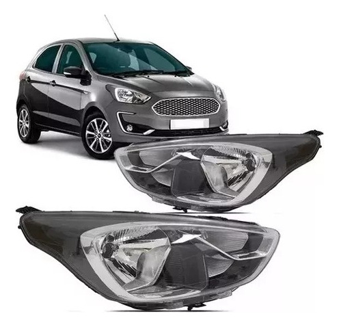 Par Farol Ford Ka 2019 2020 2021 2022 Hatch Sedan Novo Negro