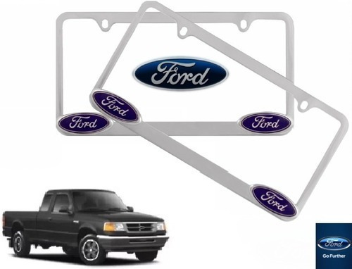 Par Porta Placas Ford Ranger 2.3 1993 A 1997 Original