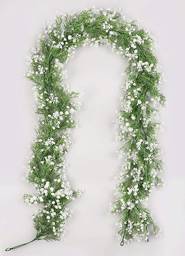 Chibo 2pcs 5.8 Ft Artificial Baby Breath Flower Vines Faux