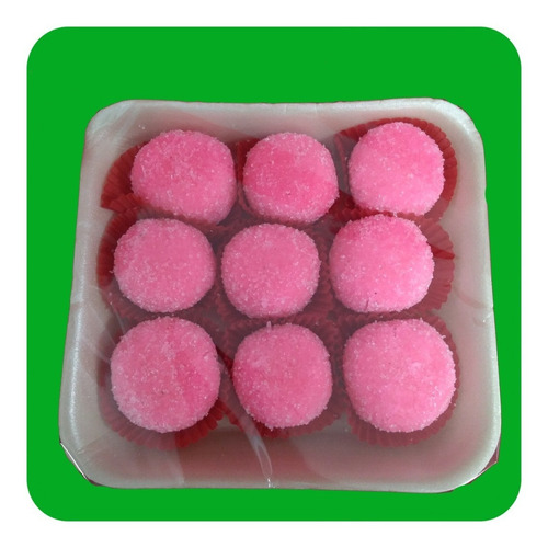 Imagen 2 de 2 de Charola Cocada Dulce Típico Poblano Coco Fresa 249 Gr Dlt