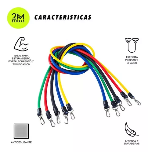 Set 5 Bandas Elasticas De Resistencia Gym Fitness Latex - Alpha Suppelements