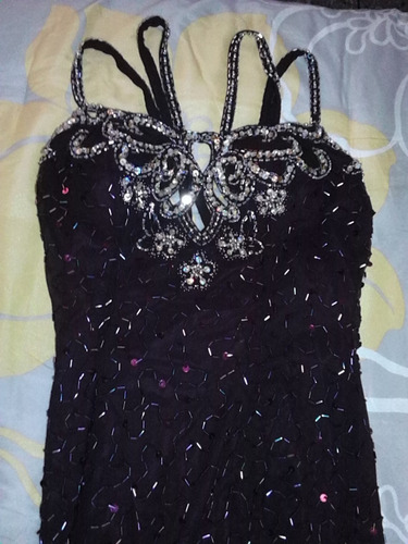 Vestido De Gala Confeccionado En Piedreria. Usado.