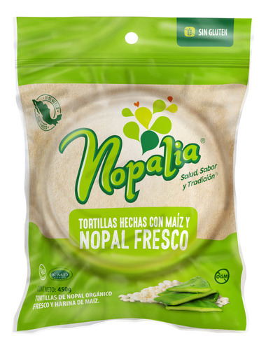 Tortillas Nopalia Nopal 450g