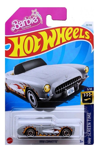 Carro Colección Hot Wheels 1956 Corvette Barbie Auto Mattel 