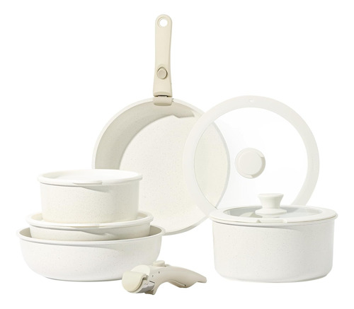 11pcs Pots And Pans Set, Nonstick Cookware Detachable/remova
