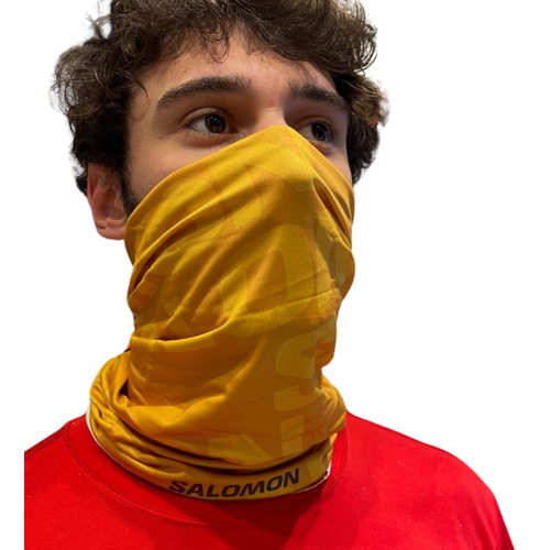 Cuello Térmico Salomon Multifunción Trekking Multiuso Unisex Dorado Oscuro Liso Único