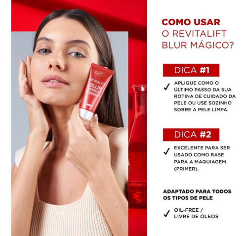 Prebase Revitalift Magic Blur, efecto mate, 27 g, L'Oréal Paris, tipo de piel normal