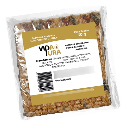 Barra Pólen Apícola, Suplemento 100% Natural Artesanal 12 Un