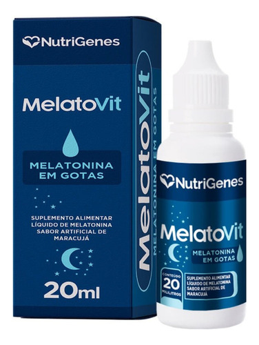 Melatovit Melatonina Em Gotas Líquida 20ml Nutrigenes Sabor Maracujá