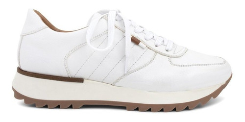 Tenis Trender Urbano Color Blanco Y Agujetas Para Mujer 