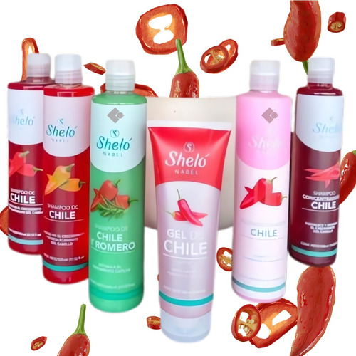Shampoo Con Extracto De Chile Y Aloe Vera 530ml Shelo Nabel