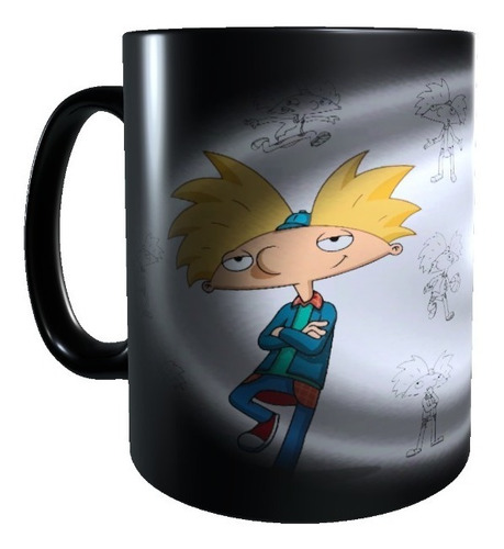 Taza Mágica Diseño Hey Arnold, Tazon Cambia Color