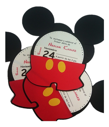 Lindas Invitaciones Minnie Y Mickey Mouse 25 Pzas