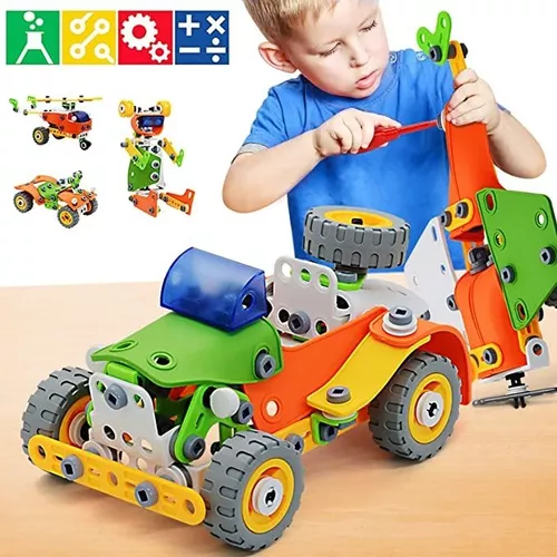 Juguetes de construcción para niños de 8 a 12 años, juguetes para niños de  6 a 8 años, juego de erectores para niños de 6 a 8 años, 152 piezas de