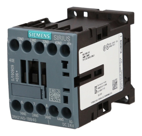 Contactor 12a 220v 5,5kw 3p + 1na S00 Siemens 3rt2017-1ap01