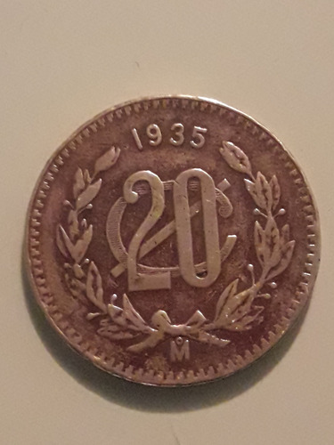 Moneda De 20 Centavos De 1935