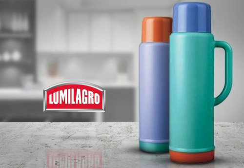 Termo Lumilagro Terra de vidrio 1L celeste