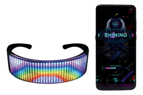 Gafas Mágicas Bluetooth Led Party Shining Glasses Shield App