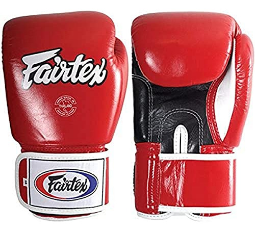 Muay Thai Style Training Sparring Gloves, 16 Oz, Red