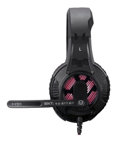 Imagen 3 de 5 de Auricular Gamer Spartan Bkt H91 Con Micrófono Luz Usb+3.5mm