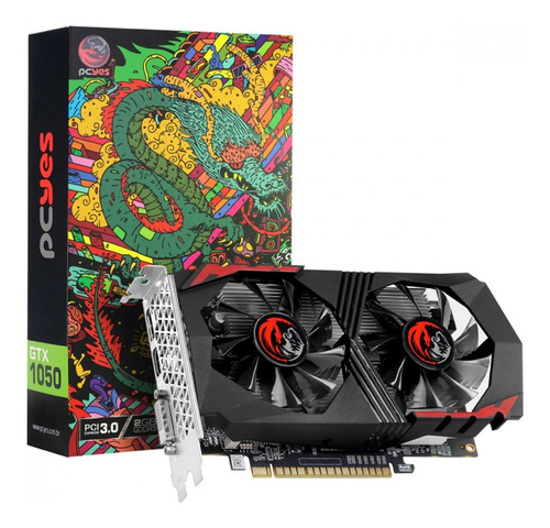 Imagem 1 de 3 de Placa De Vídeo Nvidia Pcyes Geforce Gtx 1050 2gb Ddr5