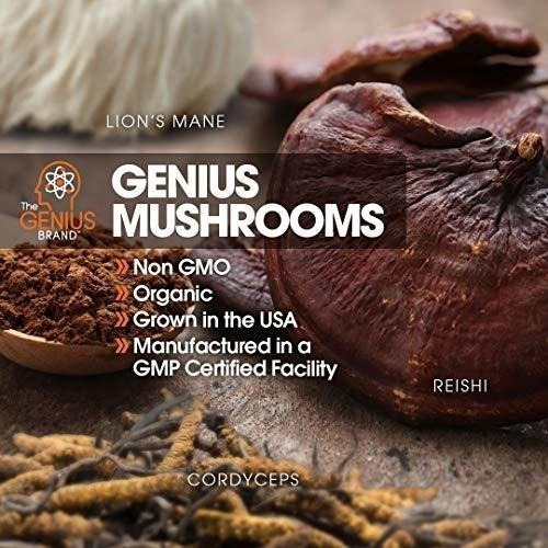 Imagen 2 de 5 de Genius Mushroom - Melena De León, 90 Píldoras Vegetales
