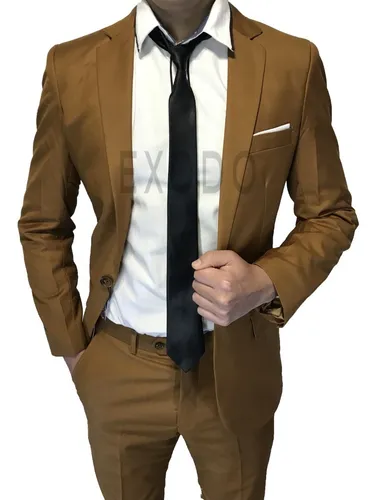 Terno Beige Dise o Hombre Exclusivo Trajes Env o Gratis Cuotas