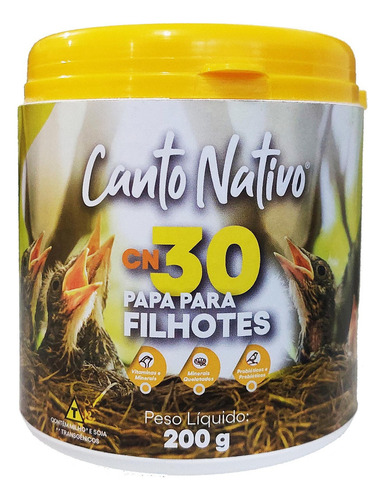 Alimento Pássaros Filhotes Balanceado Canto Nativo Cn30 200g