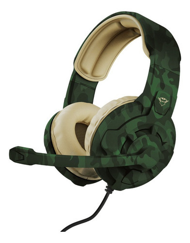 Audífonos Gamer Trust Gxt 411c Camuflje Color Verde