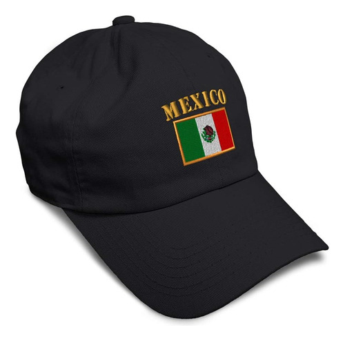 Gorra De Béisbol Suave Bandera De México Banderas Bordadas C