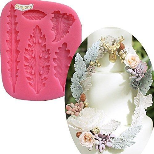 Anyana 3d Mini Holly Leaf Christmas Molde De Navidad Pastel