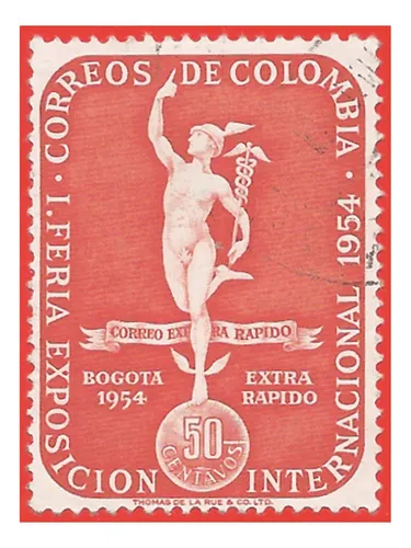 1954. Estampilla 1ra. Feria Int. De Bogotá, Colombia. Slg1 (Usado)