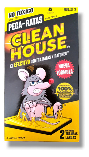 Pega Ratas Grande Clean House Caja Con 2 Pzas