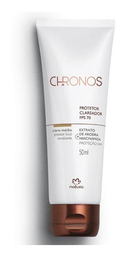 Clareador Facial Fps 70 Chronos Claro Médio 50ml Momento De Aplicação Dia/noite Tipo De Pele Todo Tipo De Pele