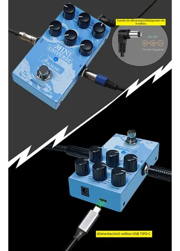 Pedal De Reverberação Digital M-vave Mini Universe 9 Modos