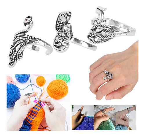 3 Pieces Of Vintage Three-dimensional Ring Ring Brooches