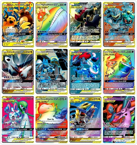 15 Cartas Pokemon: 10 Cartas Gx + 5 Cartas Aliados Gx