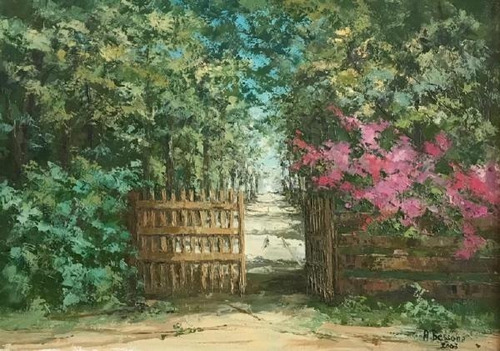1982- Amira Bessone 95x75cm Com Moldura - Série Portão. (Usado)