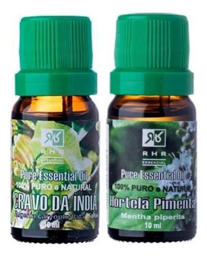 Kit Óleos Essenciais De Cravo E Hortelã Pimenta 10ml