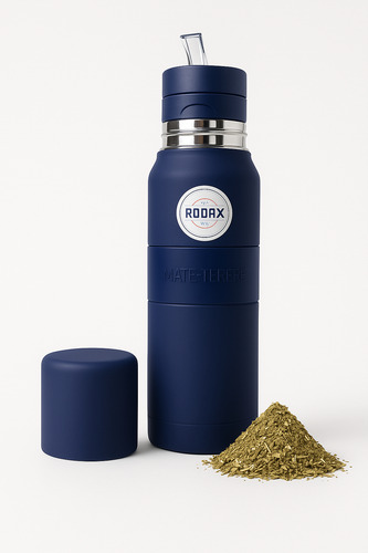 Termo Acero Mate Listo Autocebante Rodax 1000ml 1 Litro Azul