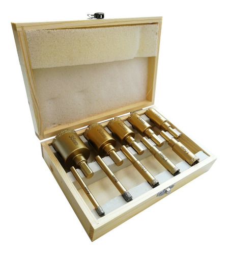 Imagen 2 de 3 de 10 Brocas Copa Para Vidrio Ceramica Marmol 6 A 35mm