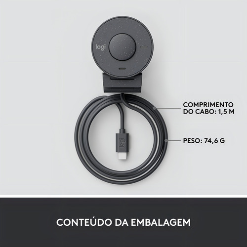 Webcam LOGITECH Brio 300 Full HD 1080p USB-C Microfono Integrado