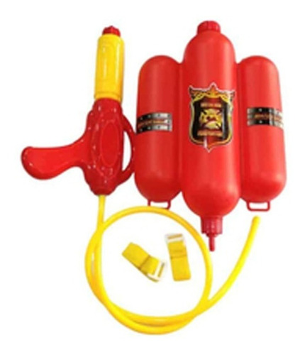 Pistola De Agua Con Mochila Tanque Rojo Triple